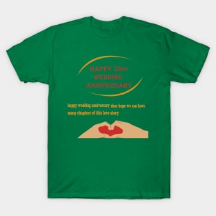 happy 58st wedding anniversary T-Shirt